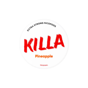 “Killa Pineapple 13.2mg nicotine pouch can – tropical pineapple flavour, tobacco-free, strong nicotine”