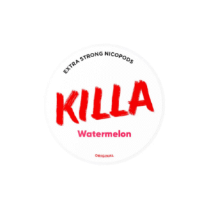 “Killa Watermelon 13.2mg nicotine pouch can – juicy watermelon flavour, tobacco-free, strong nicotine”